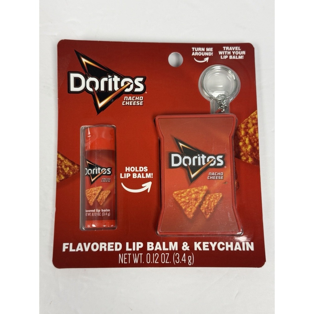 Doritos Nacho Cheese‎ Lip Balm Holder Keychain Set